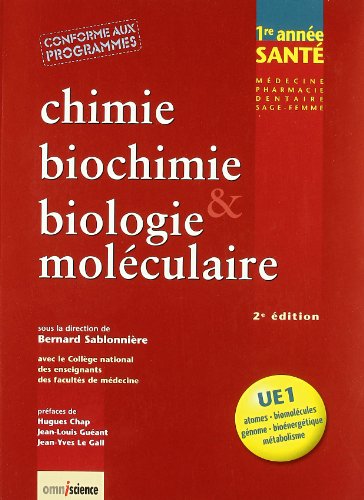 Chimie, biochimie & biologie moléculaire