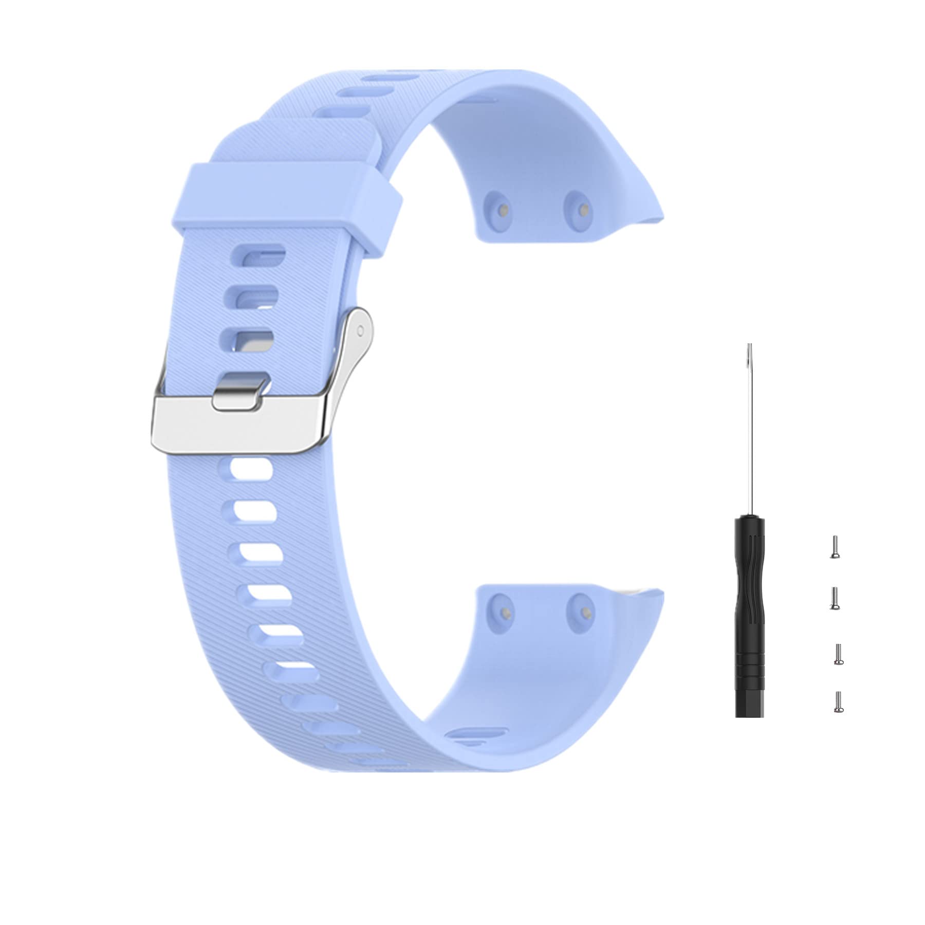 Watch Strap for Garmin Forerunner 35, Silicone Replacement Band Strap Ourdoor Sport Wrist Band for Garmin Forerunner 30 (Kiku Blue) — image 1