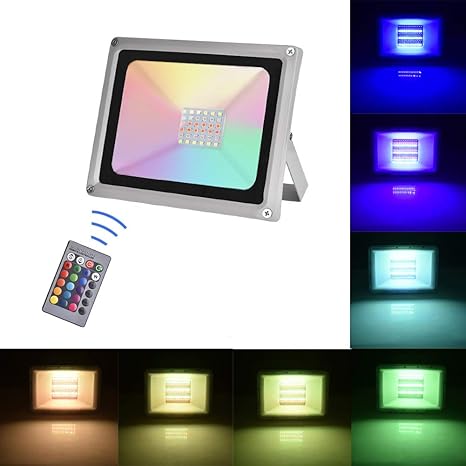Led Strahler Sararoom 30w Rgb Dimmbar Led Fluter Scheinwerfer Mit Fernbedienung 16 Farben 4 Modi Wasserdicht Ip65 Aussenstrahler Fur Garten Deko Auffahrt Garage Beleuchtung Amazon De Beleuchtung
