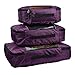Hopsooken Packing Cubes System - 3 Pieces Sets Travel Luggage Packing Organizers (Purple)