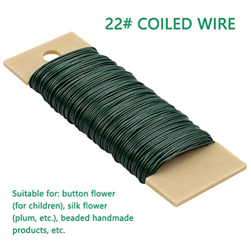 Floral Arrangement Kit Tools, Stem Wire Floral Wire 14.2 Inch 26 Gauge Wire 150pcs, 114.8ft 22 Gauge Green Floral Wire Flexible Paddle Wire for Crafts, Wreaths, Garland and Floral Arrangements - Thumbnail 3