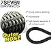 78Seven Expandable Garden Hose Never kink, tangle, twist. Heavy duty and light weight. Design 2017... 50 foot black.