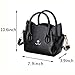 Handbag for Women, Cute Cat Top Handle Tote Bag, Girls Leather Satchel Cross Body Shoulder Bag with Strap Black