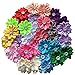 QandSweet 32 Pcs Girls Hair Clips Safety Clip Rhinestone Flower Barrettes for Toddler Girl Teens and Womens