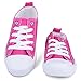[SAV102-PINK-8] Girls Canvas Sneakers - Pink Tennis Shoes, Toddler Size 8