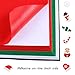 Caydo 20 Pieces 4 Colors Christmas Adhesive Back Felt Sheets Fabric Sticky Back Sheets, Include Red, Green, Black and White, 8.3 by 11.8