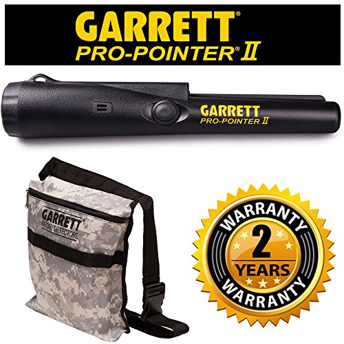 Garrett Pro Pointer II Two Metal Detector Pinpointer with Holster and Garrett Camo Digger s Pouch
