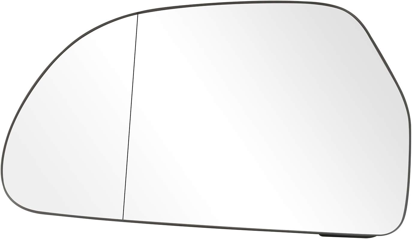 Landrol Driver Side Exterior Replacement Non-heated Mirror Glass Compatible fit for Audi A4 A4L A6 A6L without plastic housing with blue Installation tool
