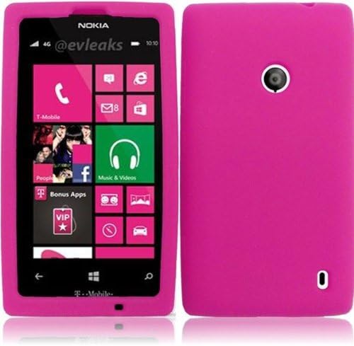 Nokia Lumia 521 ( T-Mobile ) Phone Case Accessory Delicate Pink Soft Silicone Rubber Skin Cover with Free Gift Aplus Pouch