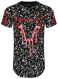 UPSCALE Mens Chicago Bulls Inspired Scallop Tee BLACK S