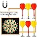arozell Magnetic Dart Board with 12PCS Darts, 2019 Professional Safe Indoor Outdoor Fun Game Toy Gifts for Kids Adult