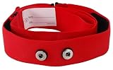 Rich Green Valley Chest Strap Heart Rate Monitor Replacement Strap Fits for myzone Switch Strap and MZ-Max(NOT Fits For MYZONE Mz-3) Red M-XXL Belt