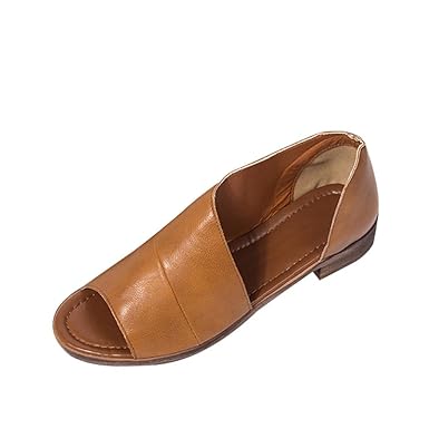 Smrbeauty Festa Scarpe Con Tacco Basso Sandali Donna Estive Eleganti Scarpe Vintage Roma Traspirante Peep Toe Sandali Spiaggia Scarpe Casual Leggere