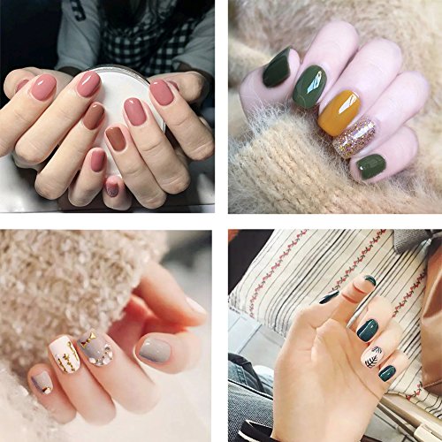 Coscelia 6Pcs Gel Polish UV LED Soak Off Varnish Manicure Pedicure with Top Coat Base Coat Gel Nail Polish Sets 10ml