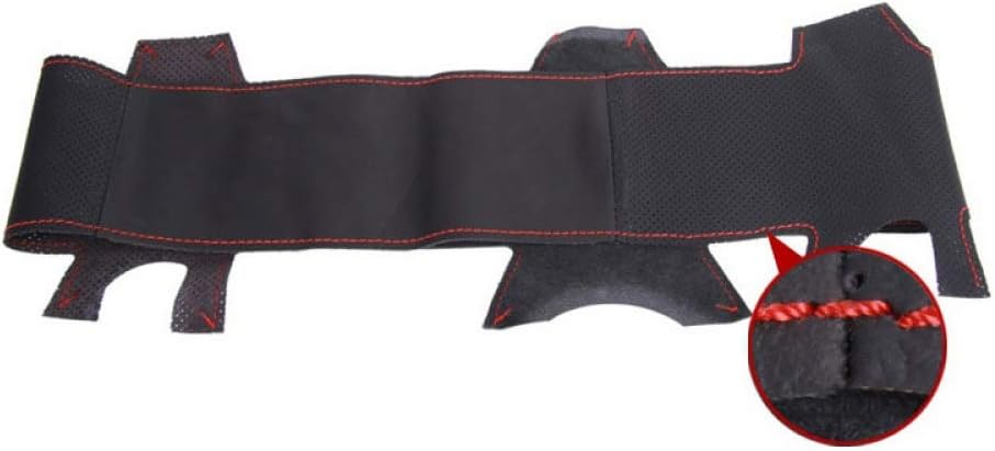 HCDSWSN Artificial Leather Car Steering Wheel Cover for Volkswagen Mk6 Golf 6 VW Polo MK5 2010-2013 Black Hand-Stitched