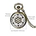 JewelryWe Romantic Peach Cherry Blossom Floral Woman Men Pocket Watch Pendant Necklace with Chain,