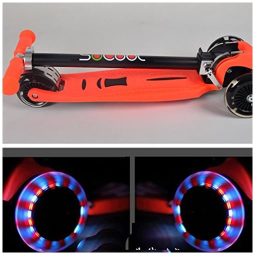 Rimable Foldable Max Kick Scooter with LED Light up Wheels - Image 4