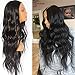 Black Body Wavy Glueless Women Party Daily Makeup Synthetic Lace Front Wigs