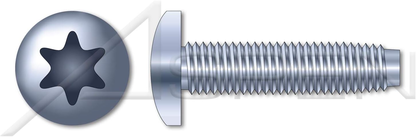 (4000 pcs) M3-0.5 X 18mm, DIN 7500 Type CE, Metric, Thread Rolling Screws for Metals, Pan 6-Lobe Torx(r) Drive, Steel, Zinc Plated