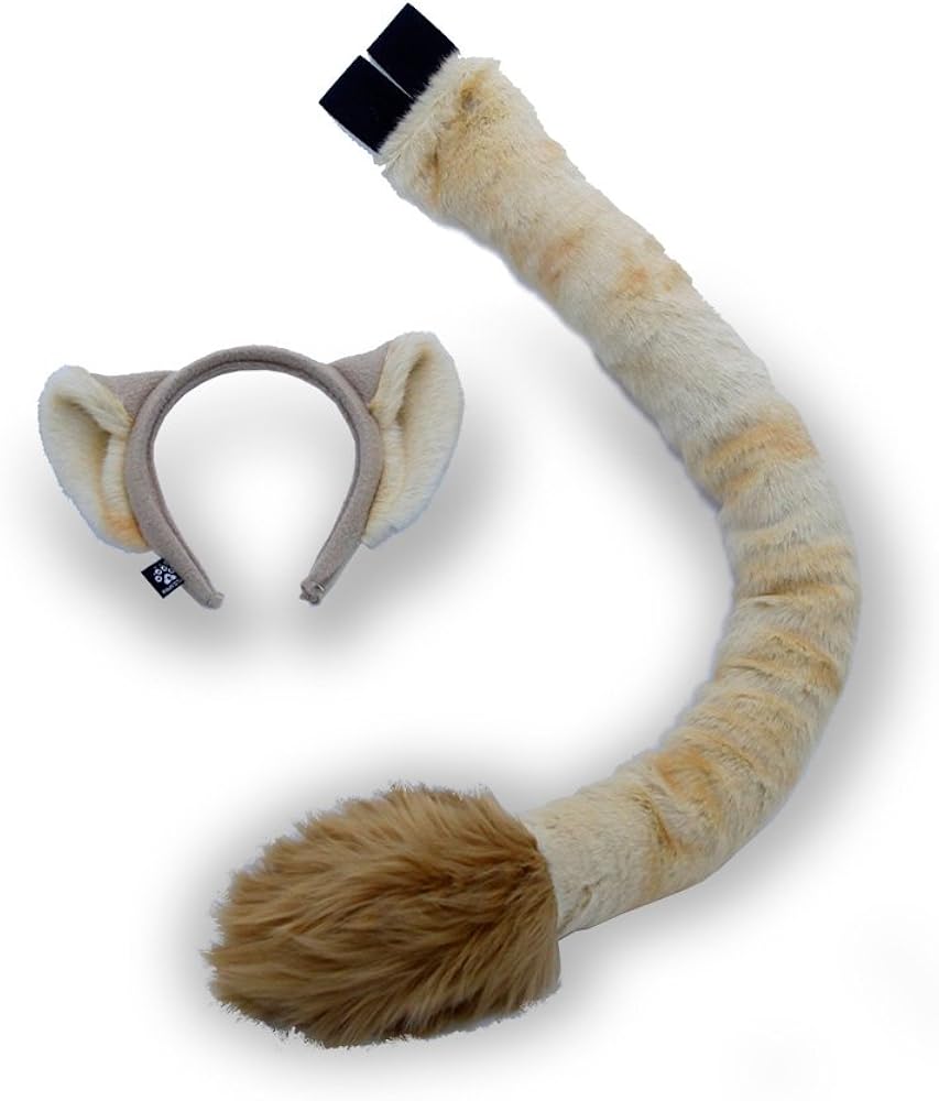 Amazon Com Pawstar Loyal Lion Ear Tail Combo Adult Unisex Halloween Costume Tan Clothing