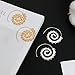 UNKE Round Swirl Maze Spiral Threader Earrings Jagged Circles Earrings