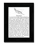Narwhal with Power Animal Message in 5x7 black frame