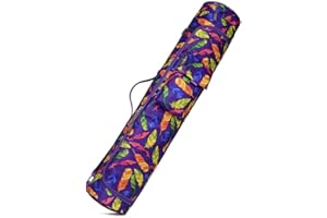 HYOOG Yoga Mat Bag Dual Full Zip Exercise Yoga Mat Carrier Yoga Mat Carry Bag with Storage Pockets and Adjustable Shoulder Strap Fits All Your Stuff