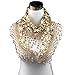 Fashion Lace Tassel Sheer Burntout Floral Print Triangle Mantilla Scarf Shawl