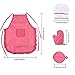 Bememo Kids Chef Set Children Cooking Play Kids Cook Costume with Utensils for Girls Children's Day Gift, 16 Pieces