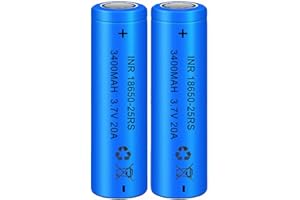 AFSONGOO 3.7V 2 Packs 18650 Flat top Battery 18650 Rechargeable Batteries 18650 Battery for Headlamp, LED Flashlight, Electronic Devices