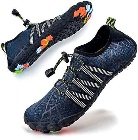 Mens Water Shoes Slip-on Toe Shoes Barefoot with Superior Cushioning
