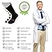 Sugar Free Sox Easy Fit Mens Cushioned Athletic Compression Socks Easy On/Off 1 Pair (Sock Size 10-13 fits Mens Shoe Sizes 7-12, Black)