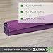 Gaiam No-Slip Yoga Mat Towel, Grape/Navythumb 3