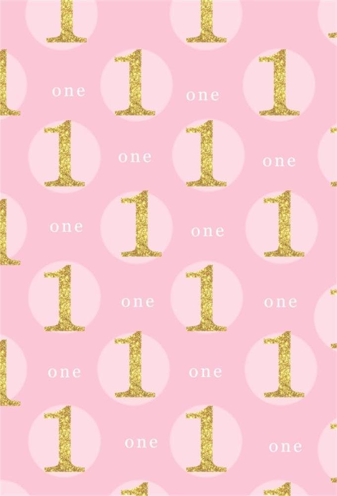 baby girl first birthday wrapping paper