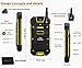 Snopow M9 Lte Ip68 Waterproof Dustproof Shockproof Rugged Outdoor Hiking 4g 3g 2g Unlocked Cell Phone Dual Sim Quad Core Android 5.1/ptt Walkie Talkie NFC OTG LED Torch Gps 4.5 Inch Smartphone（yellow）