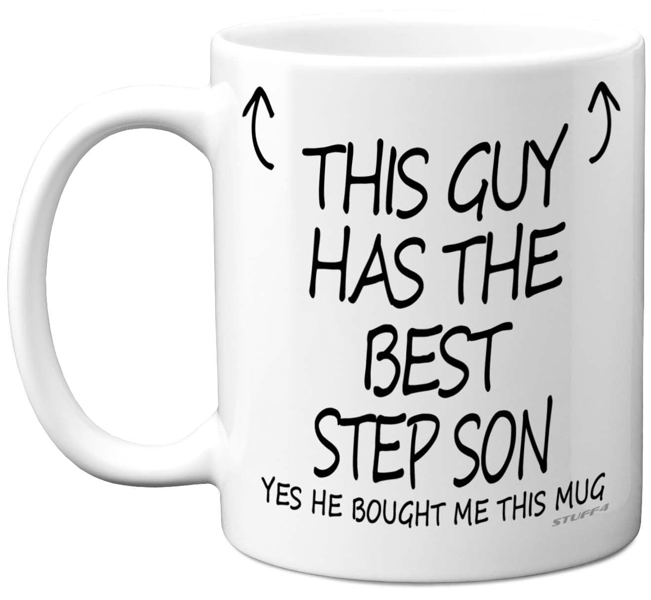 Stuff4 This Guy Has The Best Step Son Mug - Step Son Gifts, 11oz Ceramic Dishwasher Safe Coffee Mugs - Dad Gifts for Birthday, Christmas Day Fathers Day Presents Gift, Premium Cup Made in UK