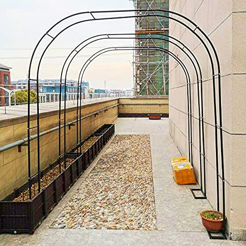 GEREP Selbstorganisiert Rosenbogen Torbogen Gartenbogen, Dekorativ, FüR Gartenterrasse im Freien/Schwarz / W3.5×H2.2m – Bild 6