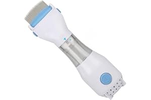 Diydeg Electric Lice Remover Stainless Steel Comb for Hair Blue White, ChemicalFree Head Lice Comb for Safe Use for All Ages