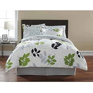 Amazon.com: Mainstays Leaf Toss Complete Bedding Set