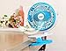 Med 90 Baby Stroller Mini Battery Operated Clip Fan,Small Portable Fan Powered by Rechargeable Battery or USB Desk Personal Car Gym Workout Camping,Blue