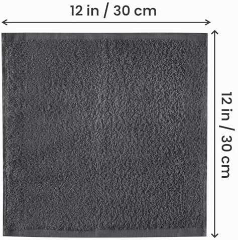 - Toallas Lavabo - (30 x 30 cm) (24 Paquetes, Gris)
