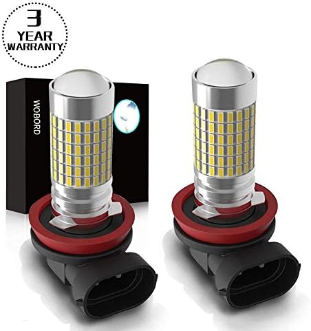 LED Fog Light, Premium WOBORD H11 H8 H16 DRL Fog Light Lamps Plug-Play Canbus Error-Free Extremely Bright for DRL LED Bulbs Replacement in 2000LM, Xenon White