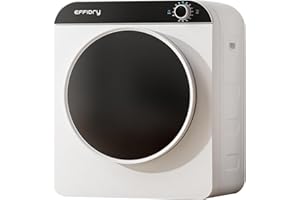 Effidry 2 cu.ft Portable Dryer, 830W Compact Clothes Dryer with 5 Drying Modes,110V Electric Laundry Dryer with Stainless Steel Tub, Exhaust Hose, Simple Control Knob for Apartments, Dorm, RV, White