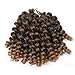 3 Pcs Wand Curl Crochet Hair Extensions Ombre Braiding Twist Hair Synthetic Jumpy Wand Curly Twist Braids Hair 8 Inch 20strands T27#