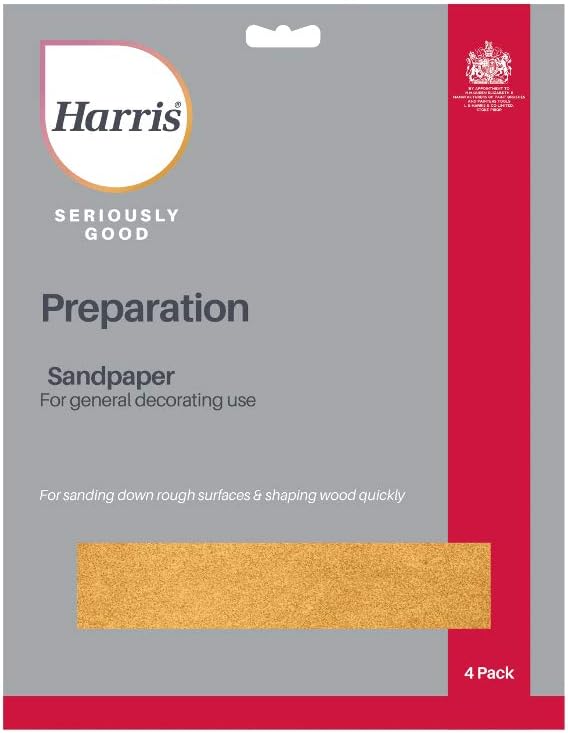 Harris Seriously Good Sandpaper Coarse 4 Sheets 27.5 x 22.5 cm 11 x 9 in
