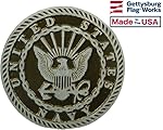 Aluminum Grave Marker Navy, Cemetery Memorial Flag Holder, Veteran Plaque, Made In USA