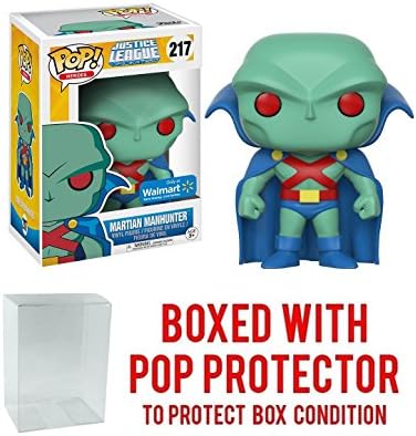 Pop Protector Funko POP! #217 Justice League Unlimited Martian Manhunter Walmart Exclusive! Collectible Vinyl Figure (Bundled with
