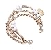 BAIYI Medical Alert ID Bracelet Rose Gold Filled Beads Cuff Wrap Bangle for Women Free Engraving