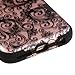 iPhone 6 Plus Case, iPhone 6S Plus Case, JoJoGoldStar Dual Layer Hybrid, Slim Fit Heavy Duty Plastic and Silicone TPU Hard Cover with Stylus and Screen Protector - Rose Gold Lace Swirls