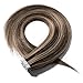 Hairro Tape in Human Hair Extensions Down Medium Brown Mix Dark Blonde #4P27 18